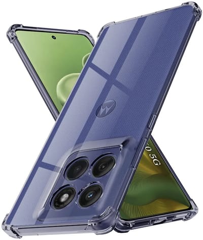 Hoesje geschikt voor Motorola Edge 60 / Edge 60 Fusion - Techsuit Shockproof Silicone Back Cover - Zwart
