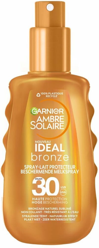 Garnier Ambre Solaire Ideal Bronze Beschermende Melkspray ​SPF 30 - 6 x 150 ml - Voordeelverpakking