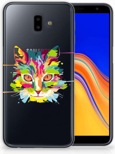 Samsung Galaxy J6 Plus (2018) Telefoonhoesje met Naam Cat Color