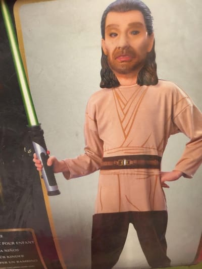 Star Wars Qui Gon Jinn - Kostuum met masker Kind - Large - complete set