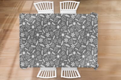Kerst Tafelkleed - Kerstmis Decoratie - Tafellaken - Patronen - Kerstmis - Decoratie - 220x150 cm - Kerstmis Versiering - Tafeldecoratie Kerstmis - Kerstdecoratie tafel - Tafelversiering