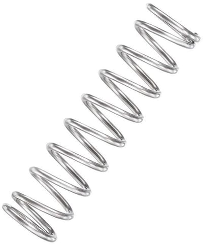 Dailygoods- Compressveer 10 Stuks - Drukveer - Buitendiameter 9 mm - Draaddiameter 1 mm - Totale hoogte 35 mm - Geschikt voor gereedschap en autoapparatuur
