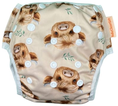 Zwemluier - Wasbaar - Baby Closet Gift - Verstelbaar - Little Cow - Hooglander - Jongen - Meisje - Zwemmen - Vakantie