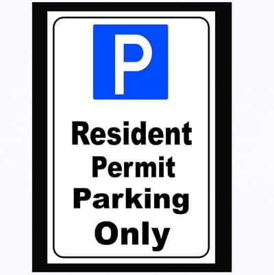 Parkeerverbod Bord Bewoners - 60x40cm - Duurzaam Aluminium - Binnen & Buiten