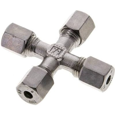 6S RVS Kruissok Snijring 630 Bar DIN 2353 - FL4X-C-S-06-S