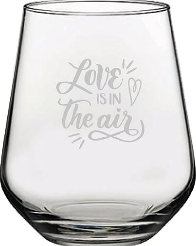 Gegraveerde Drinkglas 42,5cl Love is in the air