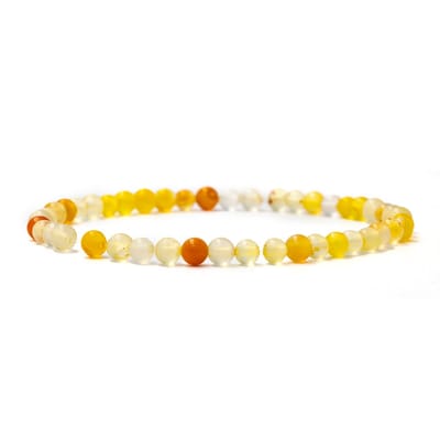 Bixorp Gems Carneool Edelstenen Armband - 4mm / 18cm - Gepolijste Edelsteen Kralenarmband
