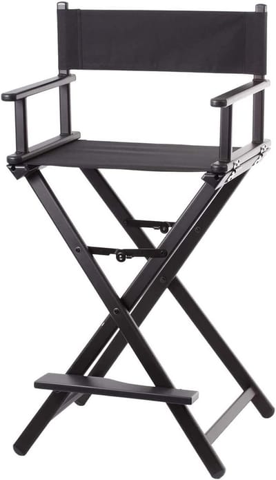 Professionele Makeup Artist Stoel - Opvouwbare Regisseursstoel met Voetensteun - Zware Kwaliteit tot 136kg