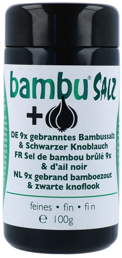 Bambu Salz Bamboezout Fijn 9x Gebrand en Zwarte Knoflook