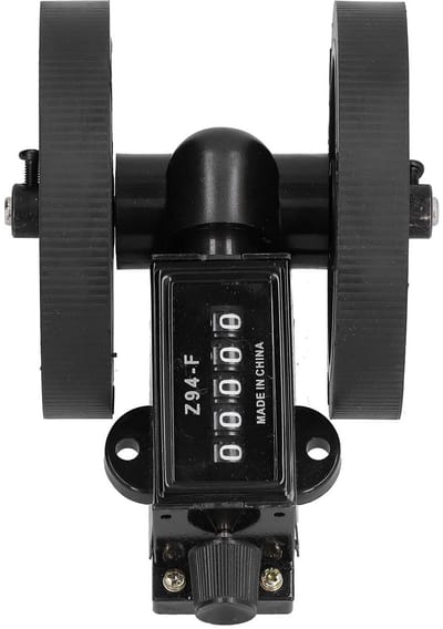 Dailygoods- Lengtemeter Mechanisch - Rolmeterteller - Meetapparaat - Antislipsleuf - 5-cijferig Display - Tot 99999 Tellingen - Meetwiel