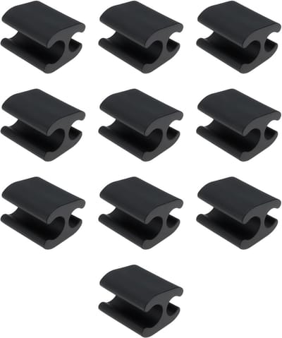 Dailygoods- Remkabelclip - 10 Stuks - Geschikt voor 4mm/5mm Kabels - Duurzaam Plastic - Eenvoudige Installatie - Voor Fietsframe - Fietskabelclip