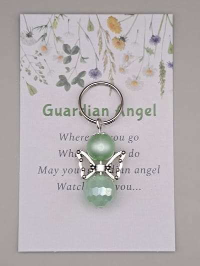 Geluksengeltje - Guardian Angel - Reisengel - Sleutelhanger - Cadeautje - Wenskaartje - een Engeltje voor jou...