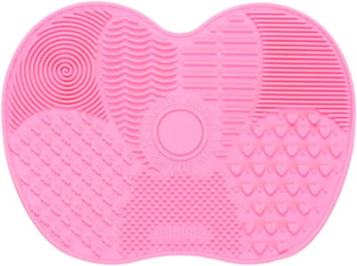 Set van 2 - Reinigingspads voor make-upborstels - Siliconen reinigingspad - Reinigingspad voor make-upborstels - Reinigingspad - Reinigingshulpmiddelen - Reinigingsbakje voor make-upborstels - Roze