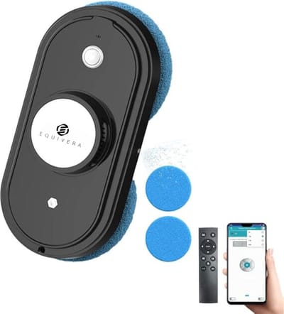 Equivera Robot Ramenwasser - Robot Ramenreiniger - Ruitenreiniger - Robot Glazenwasser - Window Cleaner Robot - Robotramenwasser - Robot Ramenwasser Draadloos - Nooit meer zelf uw ramen wassen!