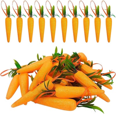 Paasversiering Hangend - Mini Wortels - Paasdecoratie - Herbruikbaar Materiaal - 18.6 x 4.3 cm
