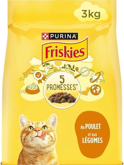 4x Friskies droogvoer voor katten - kip & groenten - 3000g