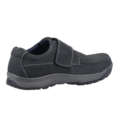 Hush Puppies Heren Casper Leren Klittenbandschoenen (Marineblauw)