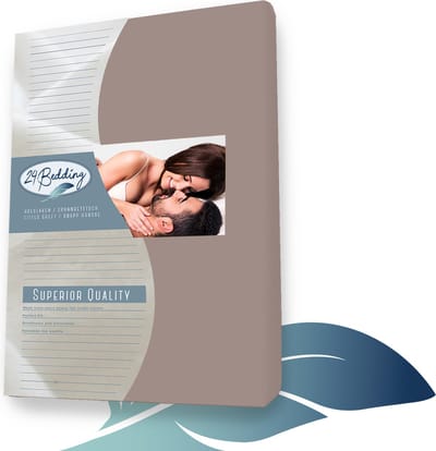 24-Bedding - Badstof Splittopper Hoeslaken 180 gr/m2 - 160x200 cm - Taupe