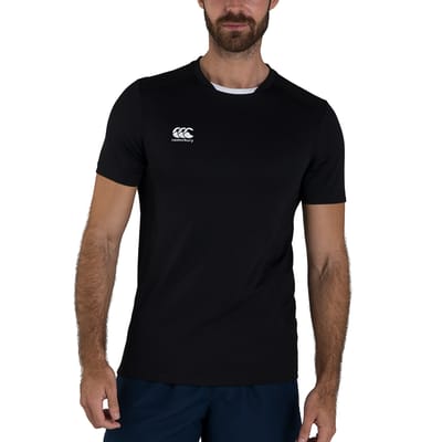 Canterbury Unisex T-shirt Club Dry voor volwassenen (Zwart)