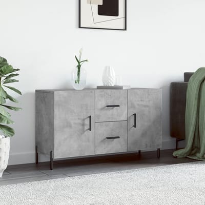 vidaXL - Dressoir - 100x36x60 - cm - bewerkt - hout - betongrijs