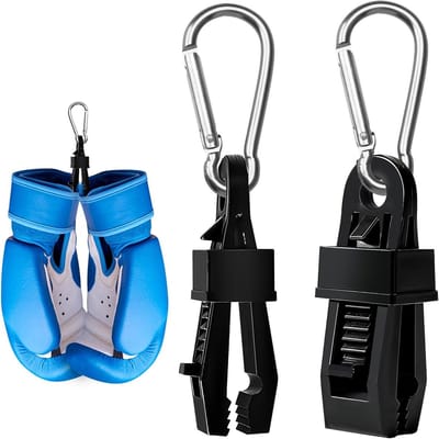 Metalen handschoenclips voor bokshandschoenen - Sterke karabijnhaak voor MMA, Muay Thai en sporttas, ideaal voor transport en opslag