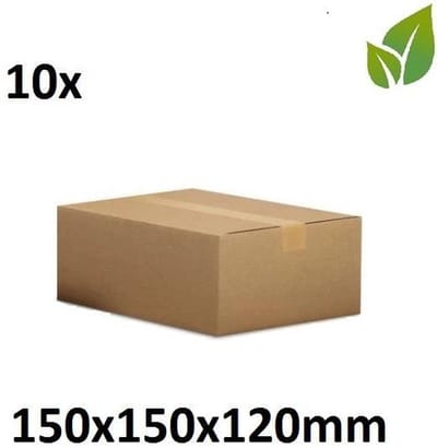Power Escorts - Gerecycled - 10 stuks - Verzenddoos - 150 x 150 x 120 mm - bruin