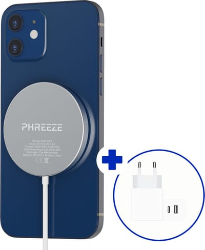 Draadloze lader geschikt voor iPhone 17/16/15/14/13/12 - Oplader draadloos geschikt voor magSafe - 1 meter