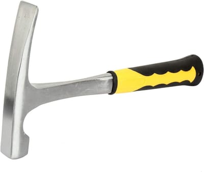 Double Head Duckbill Brick Hammer of Carbon Steel with Comfortable Rubber Handle (600g)
