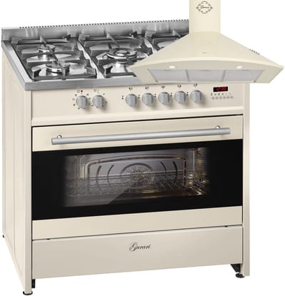 GURARI - elektrisch gasfornuis - 90 cm - 121L - GCH E 911 Cr - GCH C 046 BG 9 - afzuigkap - 90cm
