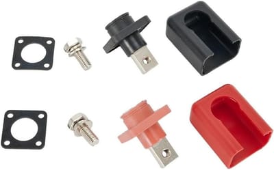 Batterijpoolaansluiting - Accuklem connector - Energie opslag - 200A Koperen - 2 stuks - Rood zwart