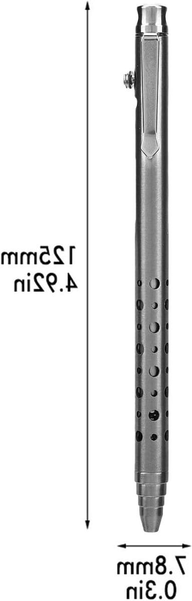 Lichte en Draagbare Bolt Action Balpen van Titanium Legering met Clip voor Kantoor en Schoolgebruik