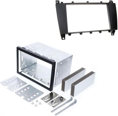 Double DIN Radio Adapter Set Zwart voor Mercedes C-Klasse W203 S203 CL203 CLC (2004-2011)