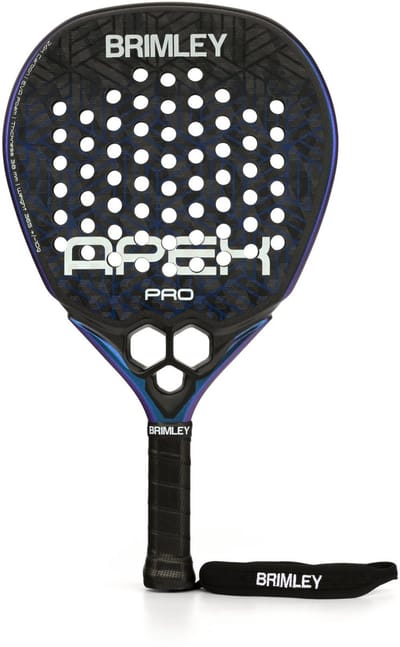 Brimley APEX PRO Padel racket - 24K Carbon - Sandcoated blad & 3D structuur - Diamantvormig - Inclusief draagtas