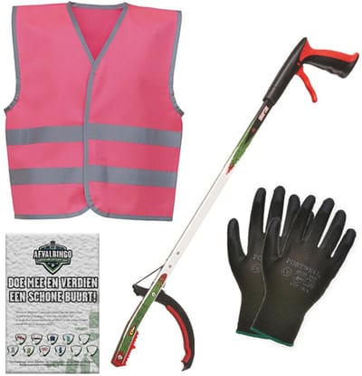 Startpakket afvalgrijper kind – Roze – 3-delig