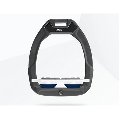 Veiligheidstijgers voor paardrijden Plat Grip Antraciet/Wit/Marine Flex-On Safe-On