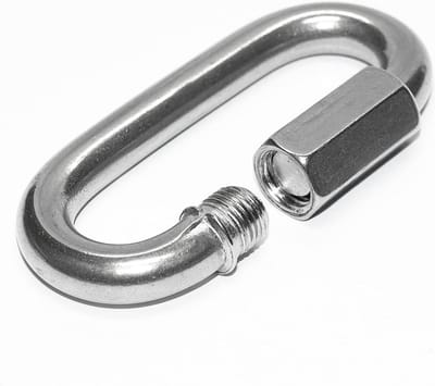 Verbindingsschakel RVS met Schroefdraad voor Kettingen en Bevestiging - 7x70mm