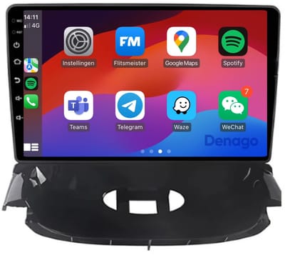 CarPlay autoradio geschikt voor Peugeot 206 & Citroën C2 | 2004 t/m 2013 | Android 13 | Draadloos Apple CarPlay & Android Auto | 2GB + 32GB | QuadCore processor | Denago DNG-A218 | 2025 model | 2004 2005 2006 2007 2008 2009 2010 2011 2012 2013 | Blue