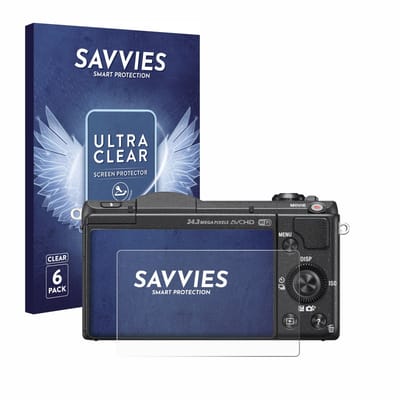 Savvies - Screenprotector voor Sony Alpha 5100 (DSLR-A5100) - Folie Beschermfolie transparant 6 Stuks