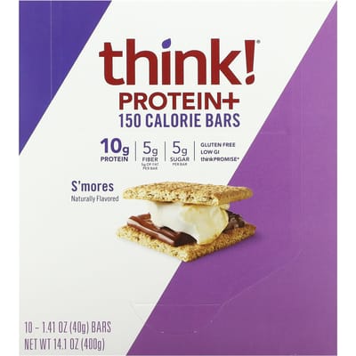 Pense!, Barres Protéinées et Fibres, S'mores, 10 Barres, 40 g (40g) Chaque