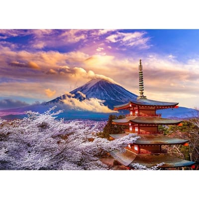 Enjoy Puzzle legpuzzel Fuji Mountain in Spring Japan - 1000 stukjes.