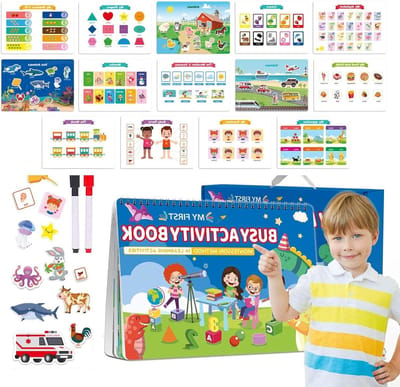 Activiteitenboek voor Kinderen - Leerboek Educatief - Reis Entertainment - Bevordert Fijne Motoriek - 29 x 21.5 x 3 cm