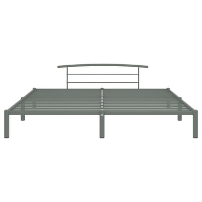 vidaXL - Bedframe - metaal - grijs - 200x200 - cm