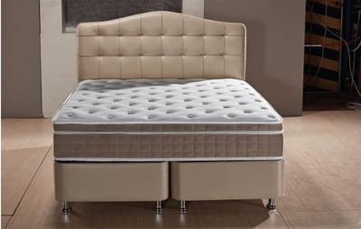 Opberg Boxspring Luxor – Boxspring met opbergruimte – taupe kleur – 160X200
