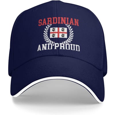 Drapeau de la Sardaigne Sarde et Fier Casquettes Sandwich Unisexe,Mode,Casquette de Baseball Chapeau Réglable Polyester Chapeau Chapeaux d'Été One Size blue