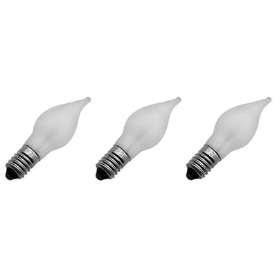 Reserve Kerstlampjes E10 - 3 stuks - Wolfraam - 8V/3W - Warm Wit Licht - 2200K - 13 Lumen - Dimbaar - Mat - Klassiek model