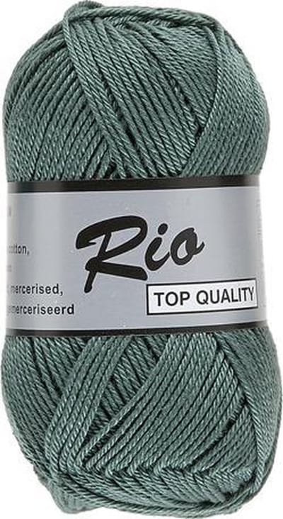 Lammy yarns Rio katoen garen - oud groen (458) - naald 3 a 3,5 mm - 1 bol