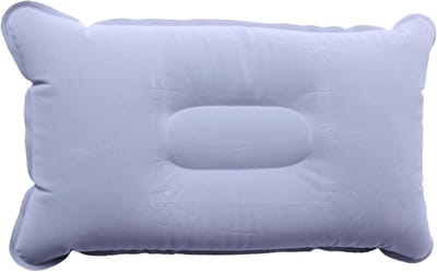 SnelShoppen - Inflatable Travel Pillow 38 x 24 cm - Ergonomisch Grijs Reis Kussen voor Neksteun, Perfect voor Vliegtuig, Auto, Trein en Kantoor, Gemak