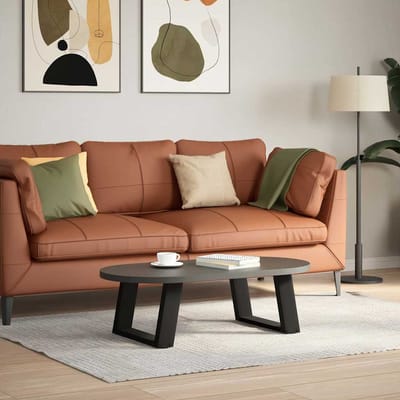 vidaXL - Salontafelpoten - 2 - st - U-vormig - 40x(30-31) - cm - staal - zwart