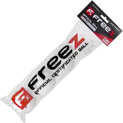 Floorball Ballen Officiële Set van 4 Wit - Geperforeerd Oppervlak en Stabiliserende Ribben