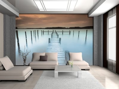 Nature Water Lake Jetty Photo Wallcovering